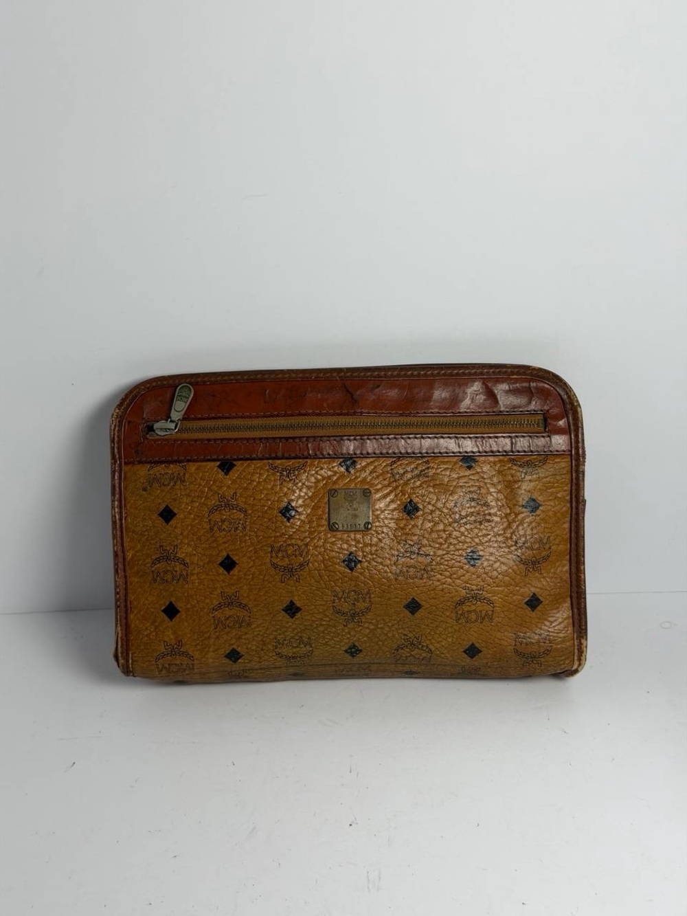 Vintage MCM Visetos Logogram Clutch Bag
